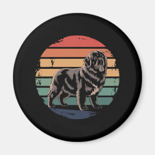 Retro Newfoundland Vintage gåvor för hundälskare m Magnet