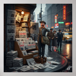 Retro Newsstand-grafik Poster