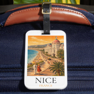 Retro Nice Côte d'Azur Promenade des Anglais-vy Bagagebricka