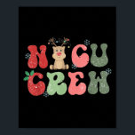 Retro Nicu Crew Christmas Lights Reindeer Neonatal Poster<br><div class="desc">Retro Nicu Crew Christmas Lights Reindeer Neonatal Icu Women</div>