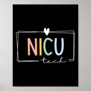 Retro Nicu Tech Neonatal Intensive Care Unit Icu Poster