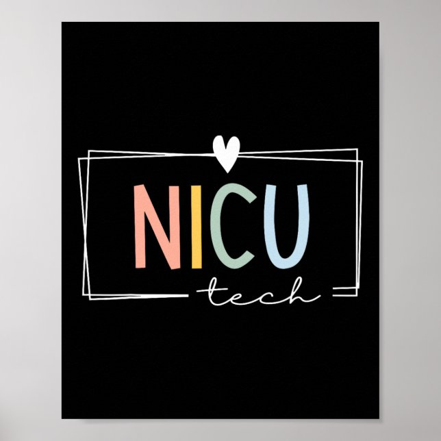 Retro Nicu Tech Neonatal Intensive Care Unit Icu Poster (Framsidan)