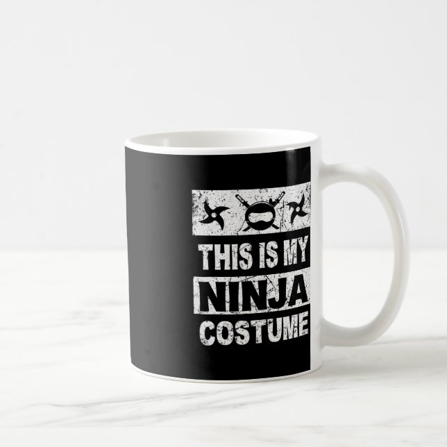 Retro Ninja Costume Halloween for Boy Kids Manar Kaffemugg (Höger)