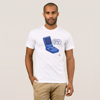 Retro Nintendo Game Boy Advance SP Blå Pixel Art  T Shirt