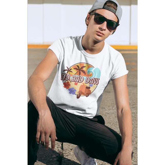Retro No Bad Days Retro Streetwear T Shirt (The ultimate retro aesthetic. 70s-inspired graphics for your everyday street style. 👕🛹.)