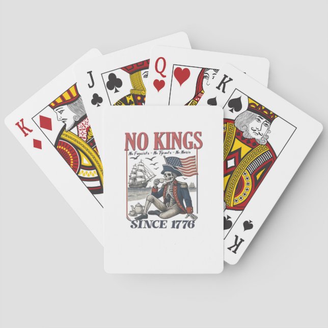 Retro No Kings Since 1776 Rejecting Kings Classic  Casinokort (Baksidan)