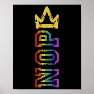 Retro No Kung Nope Protest Sign Shirt För manar Wo Poster