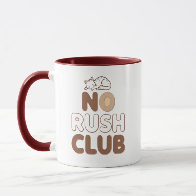 Retro "No Rush Club" for Relaxing Mugg (Vänster)