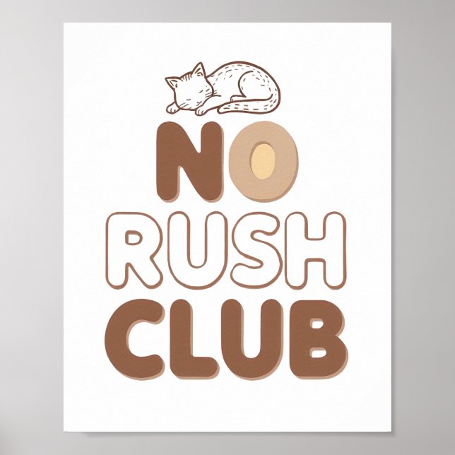 Retro "No Rush Club" for Relaxing Poster (Framsidan)