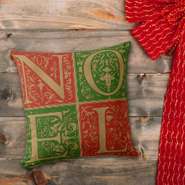 Retro Noel Red och Grönt Decorative Helgdag Kudde