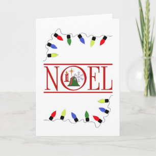 retro NOEL-sträng för ljus Helgkort