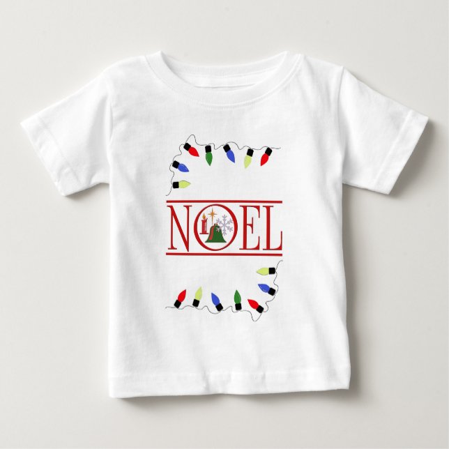 retro NOEL-sträng för ljus T-shirt (Framsida)