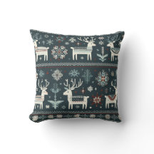 Retro Nordic Reindeer Mönster