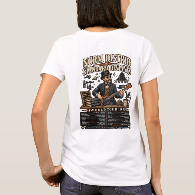 Retro Norm Distrib och Standard Deviants T Shirt (Baksida)