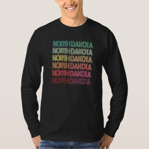 Retro North Dakota Hemstatens Rötter Fargo Familj T Shirt