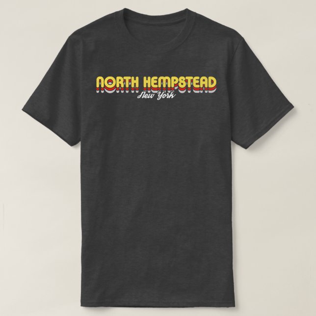 Retro North Hempstead New York T Shirt (Design framsida)