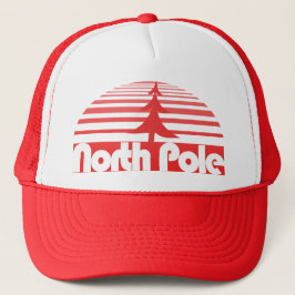 Retro North Pole Truckerkeps