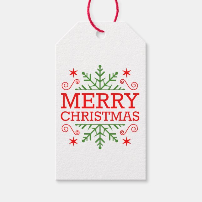 Retro Nostalgic God jul Presentetikett (Framsidan)