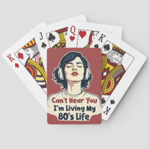 Retro Nostalgic Music Älskare Throwback Design på Casinokort