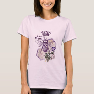 Retro nostalgisk konst för drottningbivintage t shirt