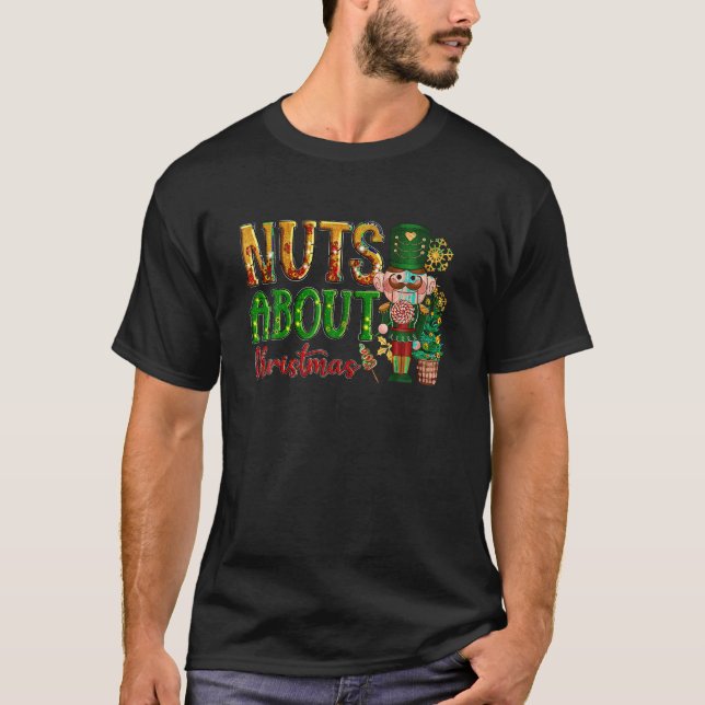 Retro Nöt Om julklapp - nyans, matchning T Shirt (Framsida)