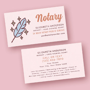 Retro Notary Public & Loan Signing Agent Visitkort