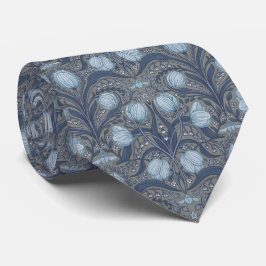 Retro Nouveau Tulips in blue and pewter Slips