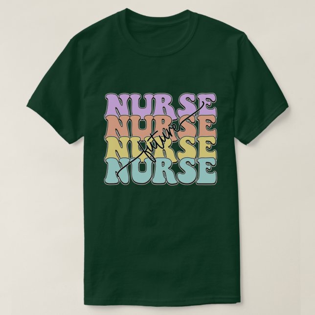 Retro Nurse1 6 T Shirt (Design framsida)