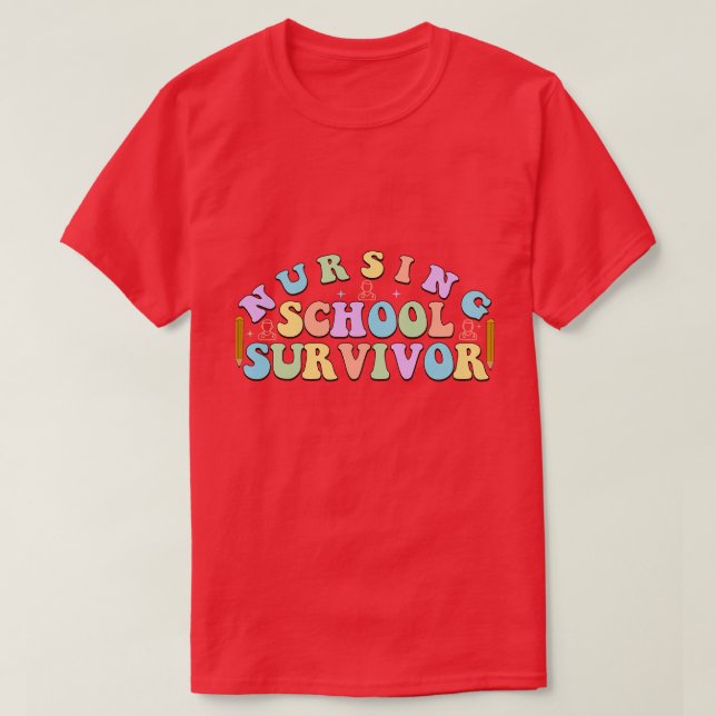 Retro Nurse1 8 T Shirt (Design framsida)