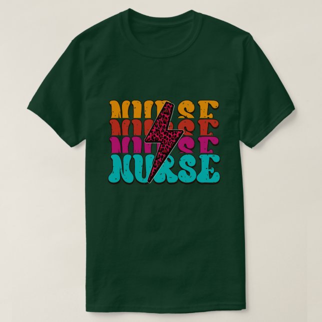 Retro Nurse 7 T Shirt (Design framsida)