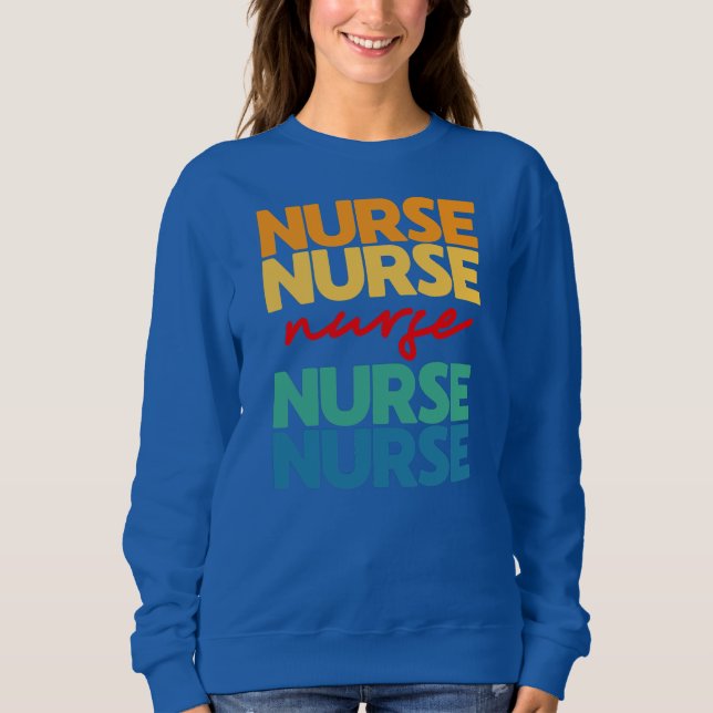 Retro Nurse Appreciation ER Nurse and RN Nurse  T Shirt (Framsida)