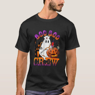Retro Nurse Boo Crew Halloween för registrerade Nu T Shirt