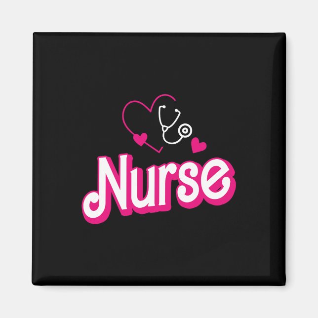 Retro Nurse Gifts Nurse Week Gifts Womens Funny Nu Magnet (Framsidan)