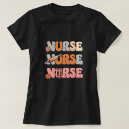 Retro Nurse Graphic Design T Shirt