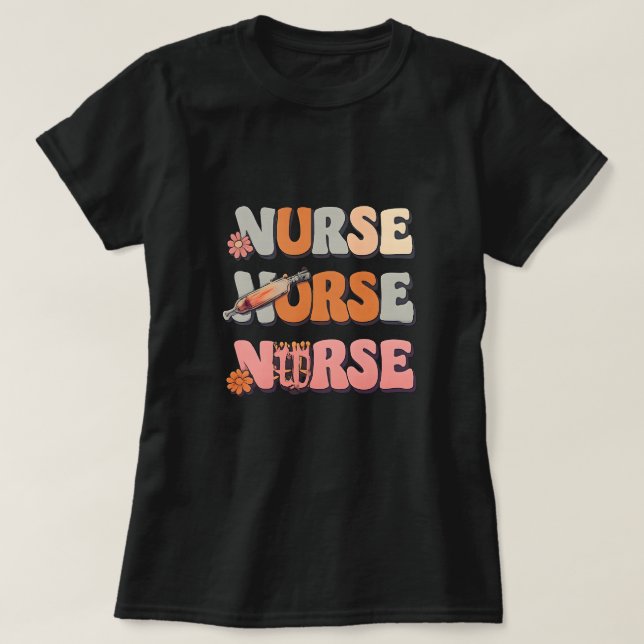 Retro Nurse Graphic Design  T Shirt (Design framsida)
