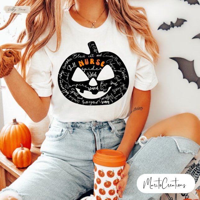 Retro Nurse Halloween,Spooky Nurse,Halloween Nurse T Shirt (NURSE)