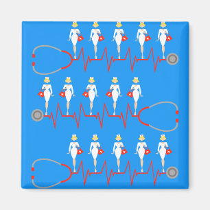 Retro Nurse Magnet