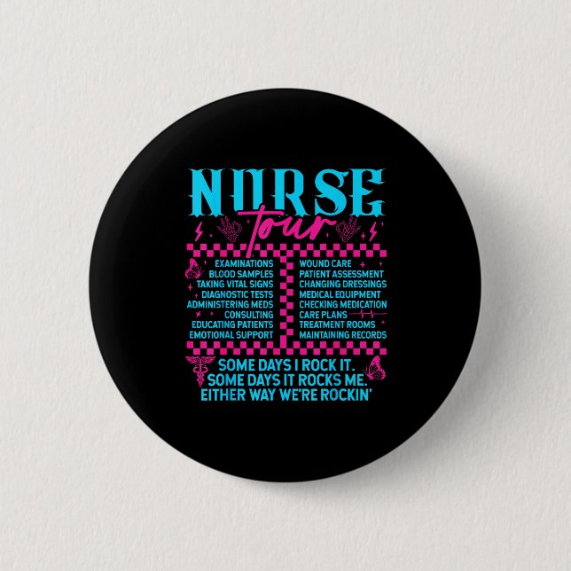 Retro Nurse Nurse Week Men Women Nurse  Knapp (Framsida)