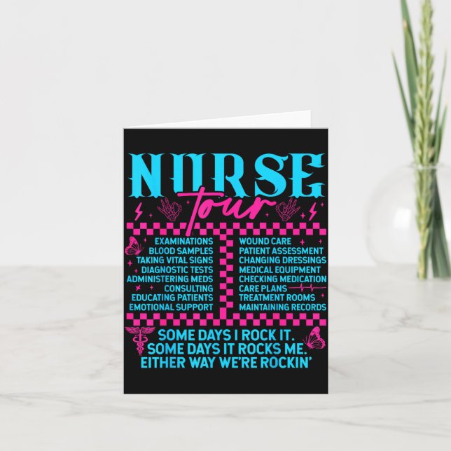 Retro Nurse Nurse Week Men Women Nurse  Kort (Framsida)