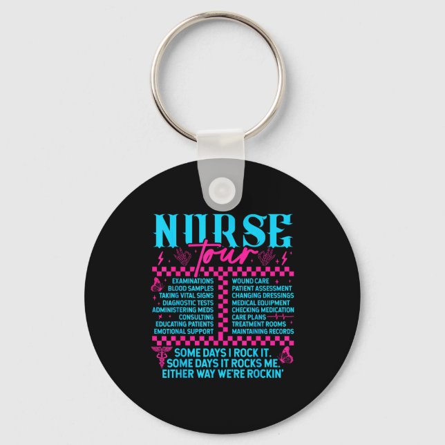Retro Nurse Nurse Week Men Women Nurse  Nyckelring (Framsida)