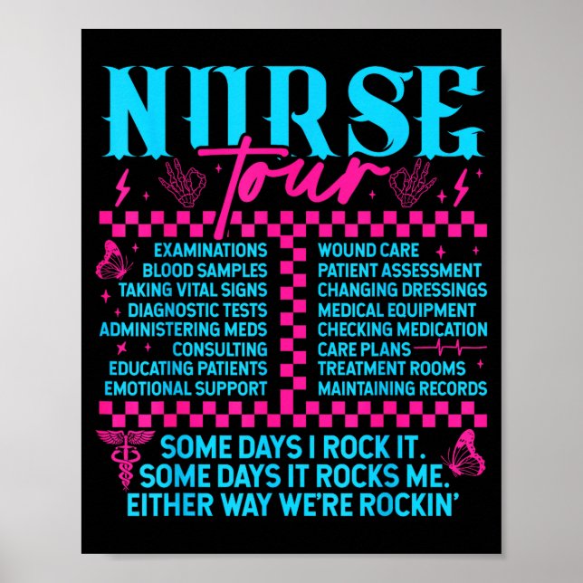Retro Nurse Nurse Week Men Women Nurse  Poster (Framsidan)