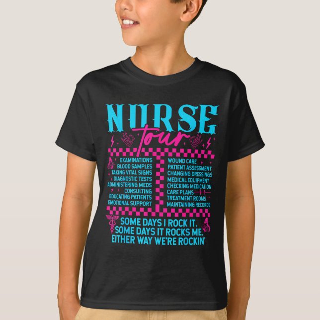 Retro Nurse Nurse Week Men Women Nurse  T Shirt (Framsida)
