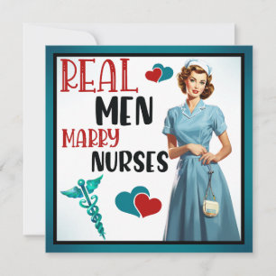 Retro Nurse Pinup_ Real Manar Marry Nurses Julkort