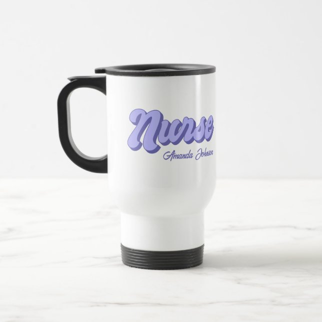 Retro Nurse Resemugg Personlig Lila (Vänster)