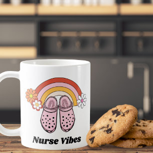 Retro Nurse Vibes Kaffemugg