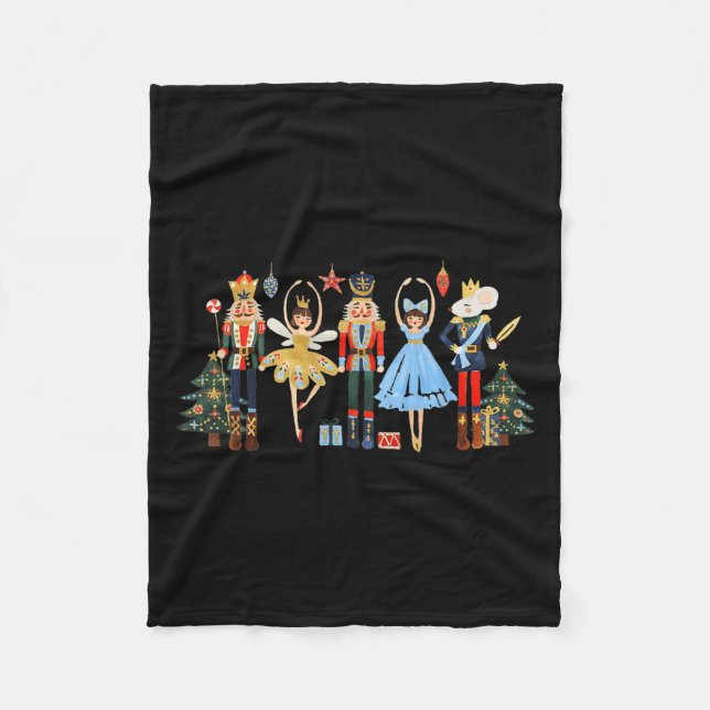 Retro Nutcracker Ballet Christmas Tree Shirts For  Fleecefilt (Framsidan)
