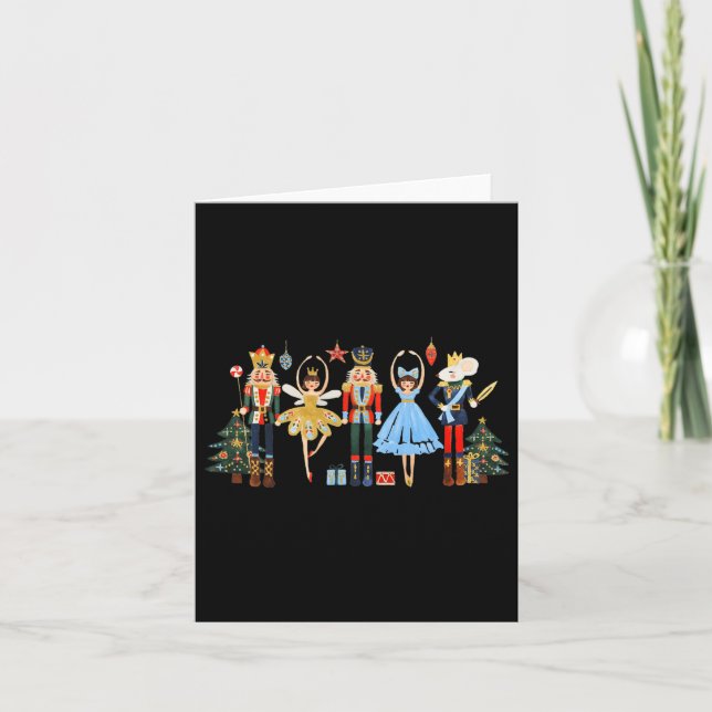 Retro Nutcracker Ballet Julgran S för kvinnor Kort (Framsida)