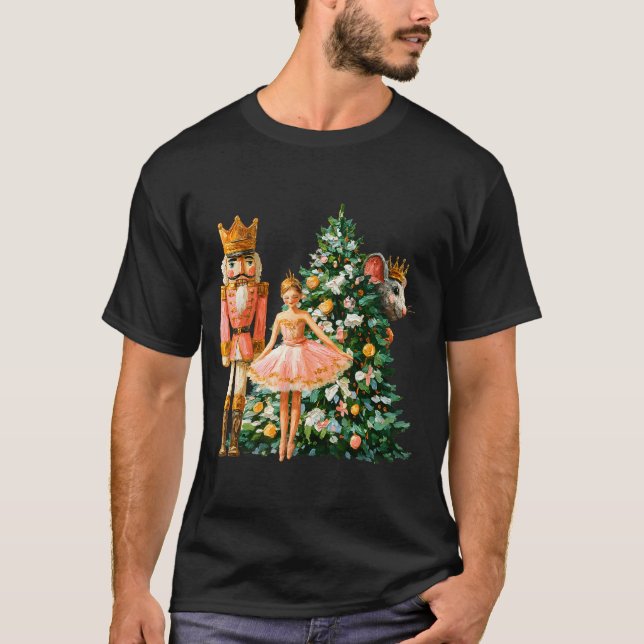 Retro Nutcracker Ballet Nk Christmas Xmas Vibes Wo T Shirt (Framsida)