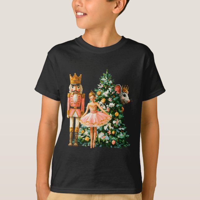 Retro Nutcracker Ballet Nk Christmas Xmas Vibes Wo T Shirt (Framsida)