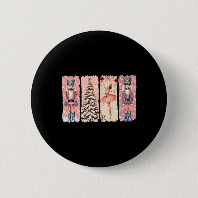 Retro Nutcracker Llet Rosa jul Julafton Vibes Wo Knapp (Framsida)